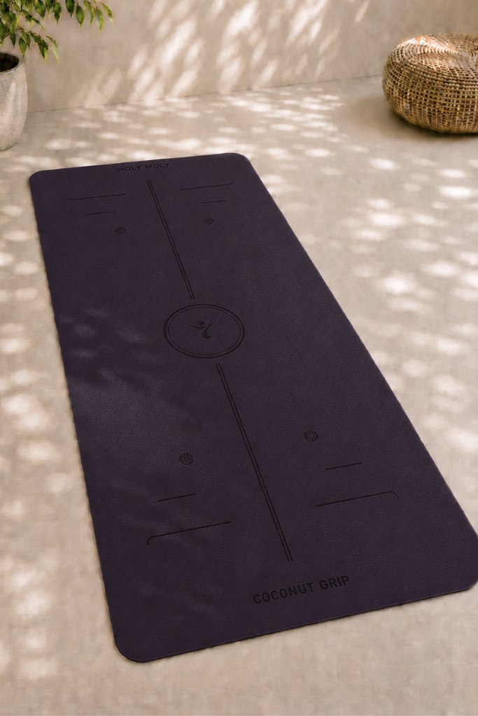 Non Slip Coconut Grip Mat - Black