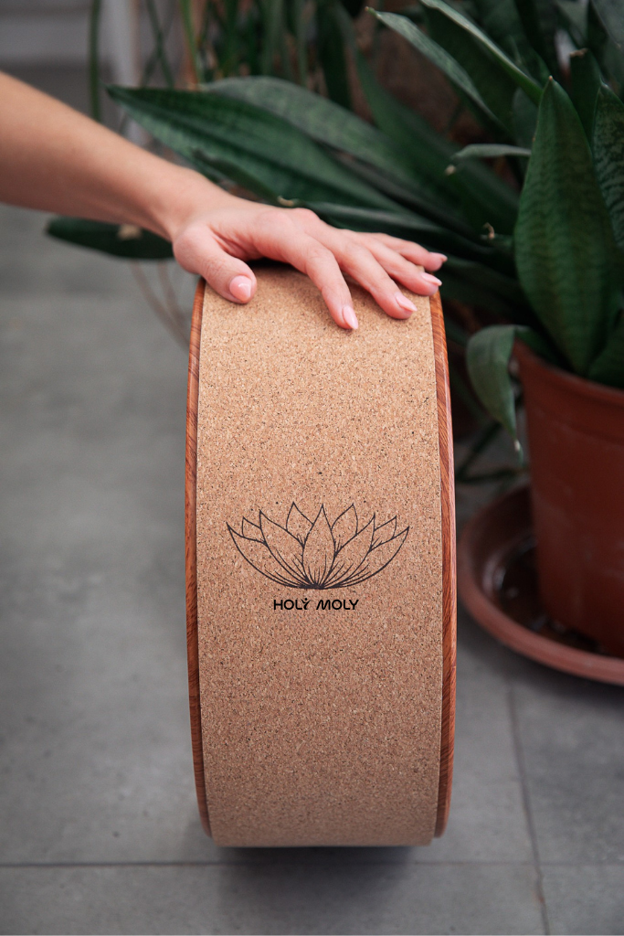 גלגל יוגה איכותי עם שעם טבעי