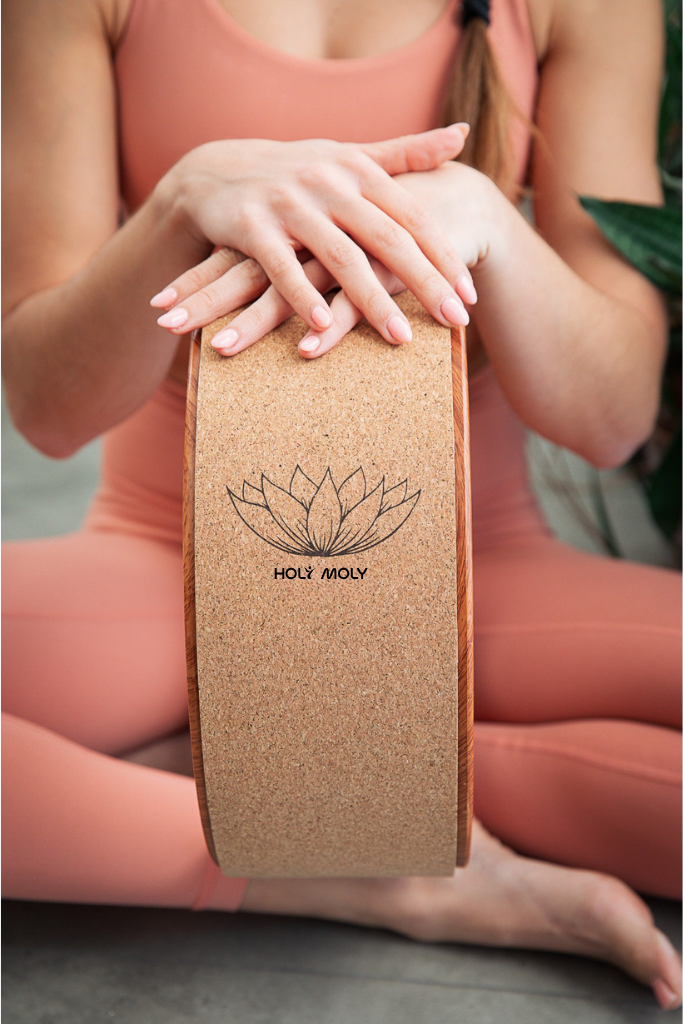 גלגל יוגה איכותי עם שעם טבעי